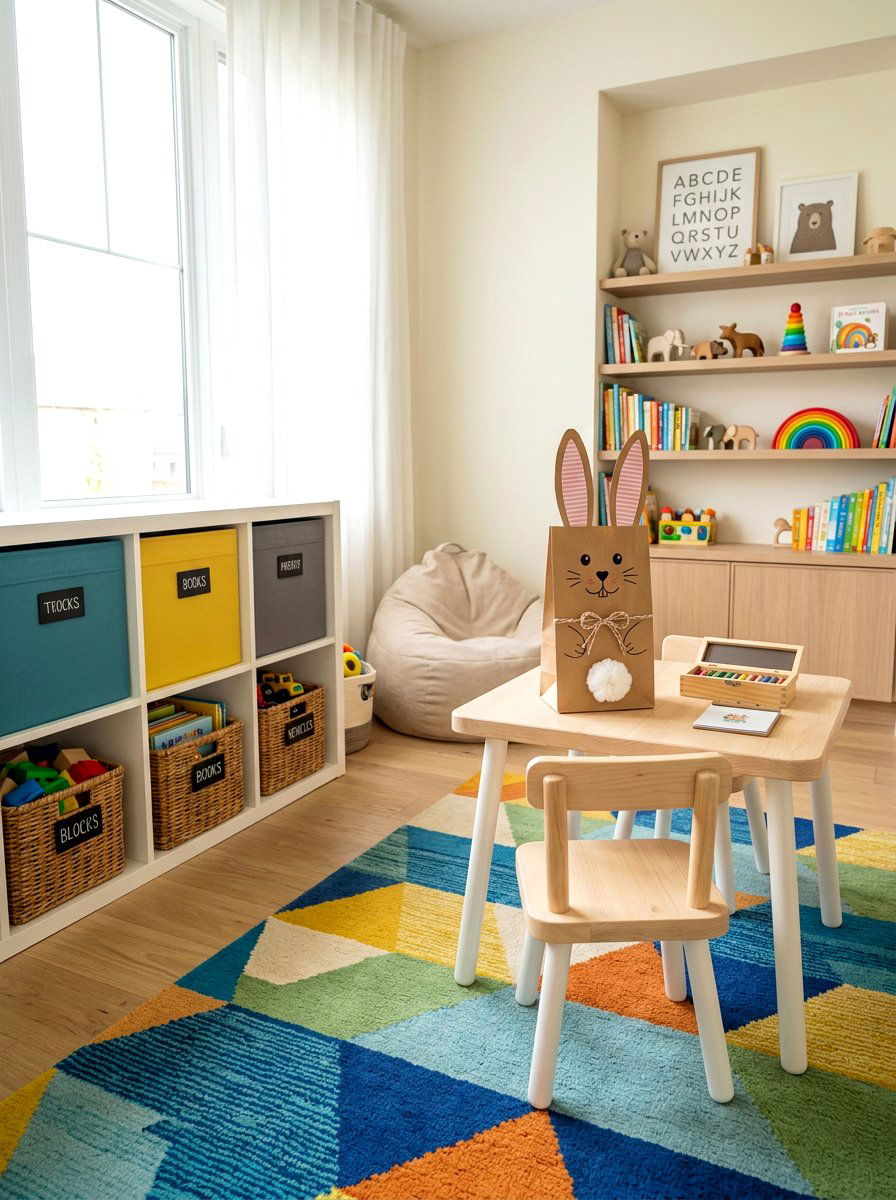 Paper bag bunny - 25 Spring Craft Ideas for Kids