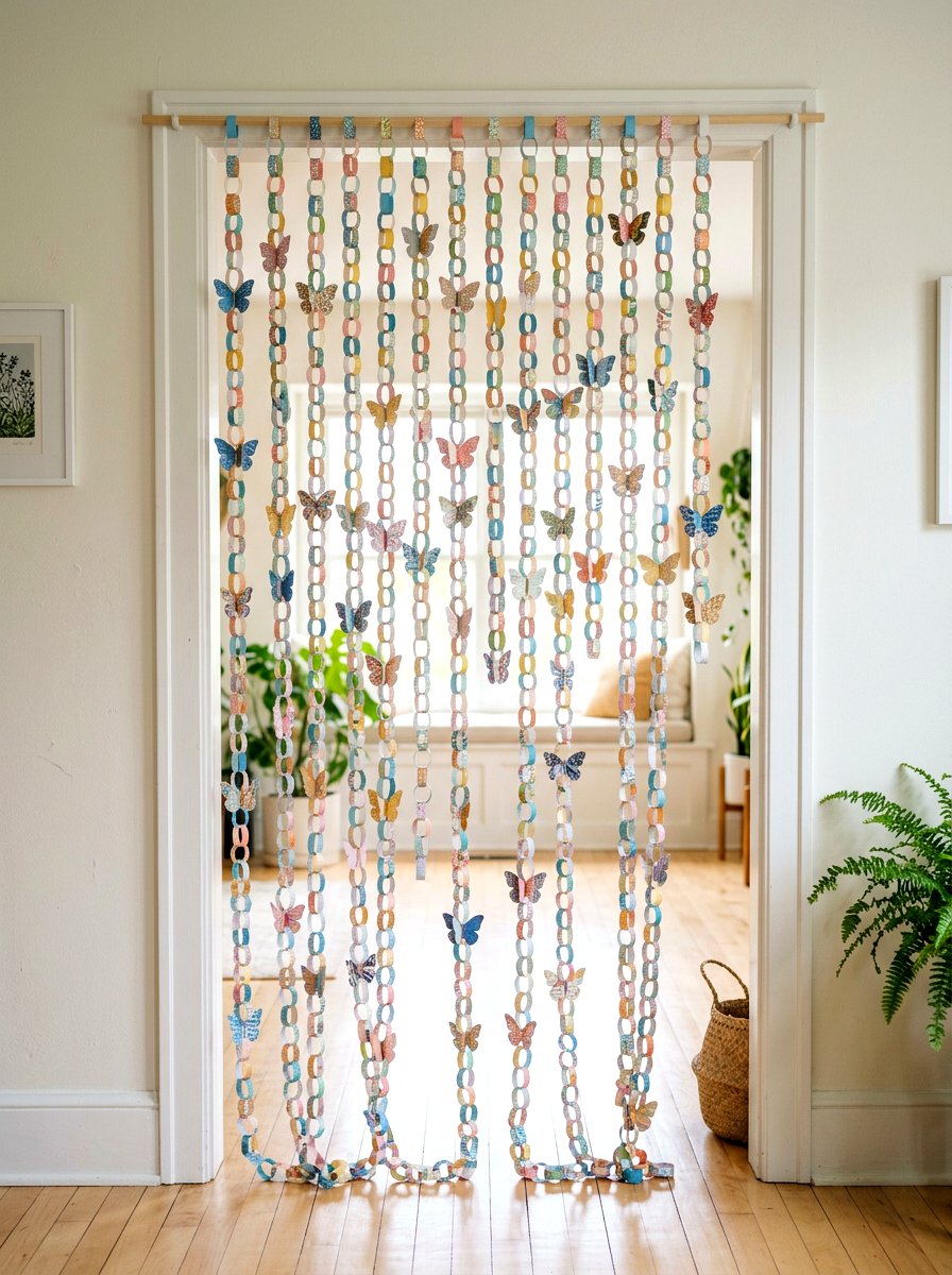 Paper chain butterfly - 25 Spring Paper Craft Ideas