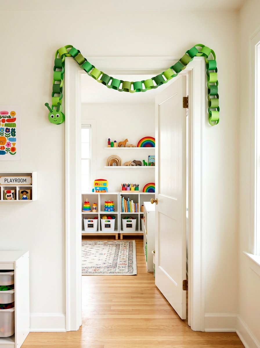 Paper chain caterpillar - 25 Spring Craft Ideas for Kids