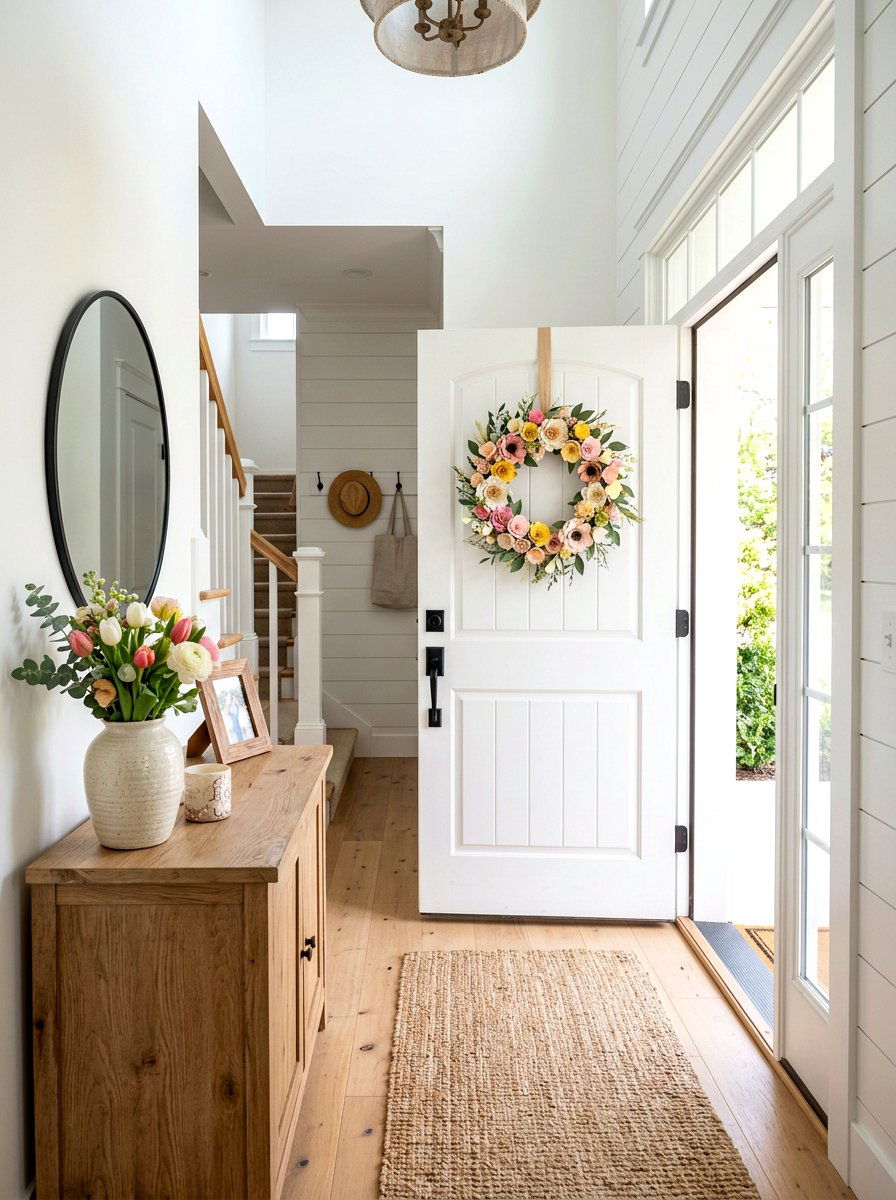 Paper flower wreath - 25 Spring Paper Craft Ideas