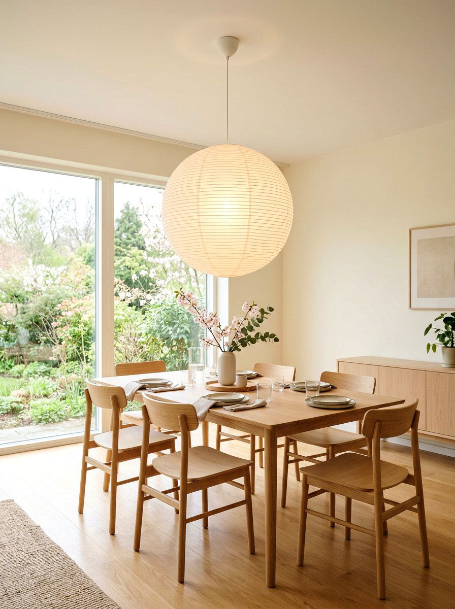 Paper lantern spring lighting - 25 Spring Japandi Decor Ideas