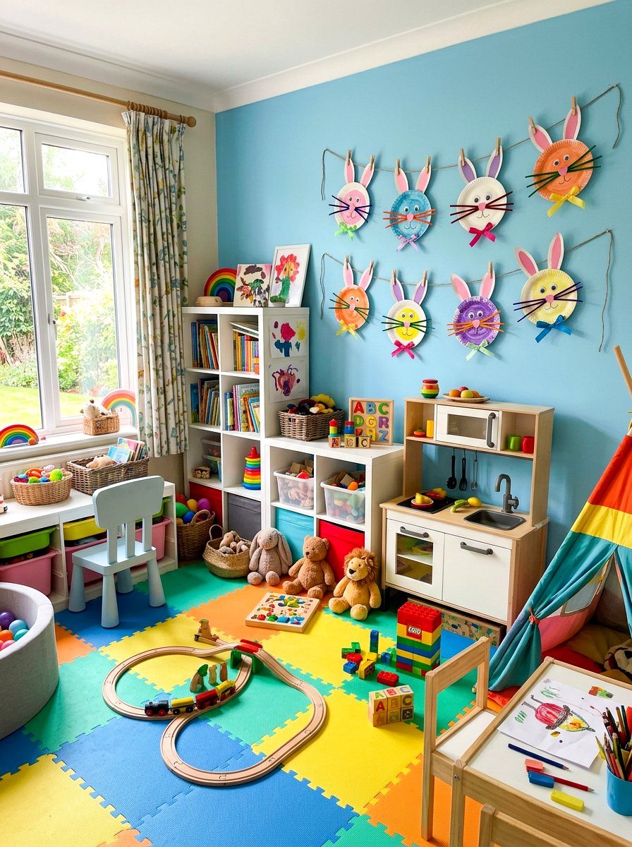 Paper plate bunny - 25 Spring Paper Craft Ideas