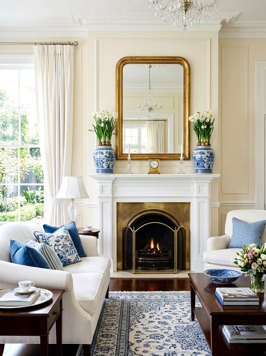 Paperwhites In Blue And White Chinoiserie - 25 Spring Paperwhite Ideas