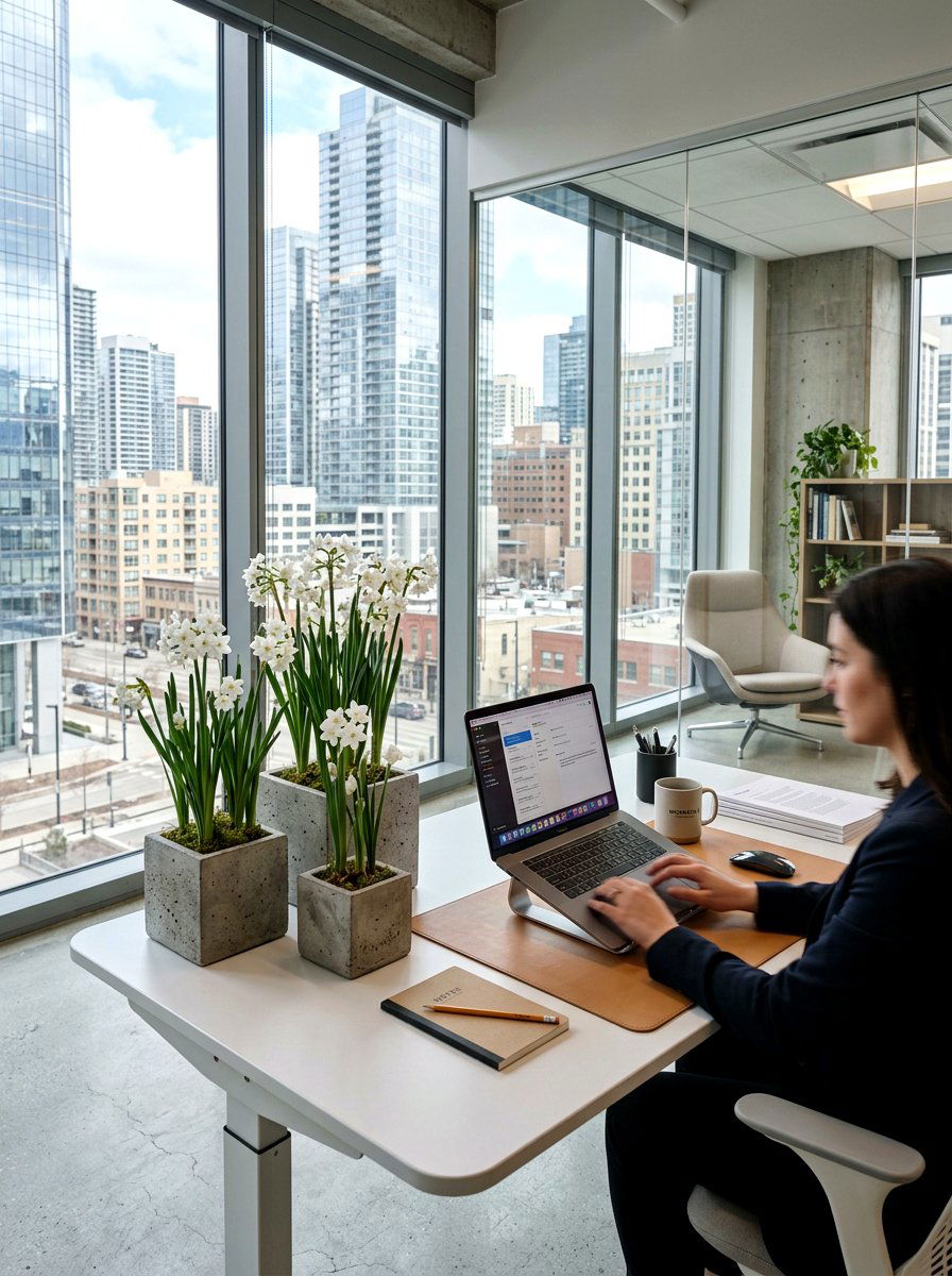 Paperwhites In Concrete Planters - 25 Spring Paperwhite Ideas