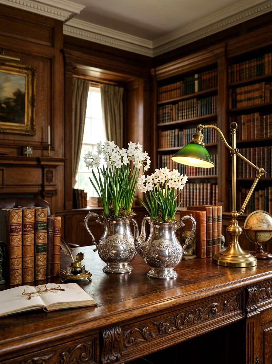 Paperwhites In Vintage Silver - 25 Spring Paperwhite Ideas