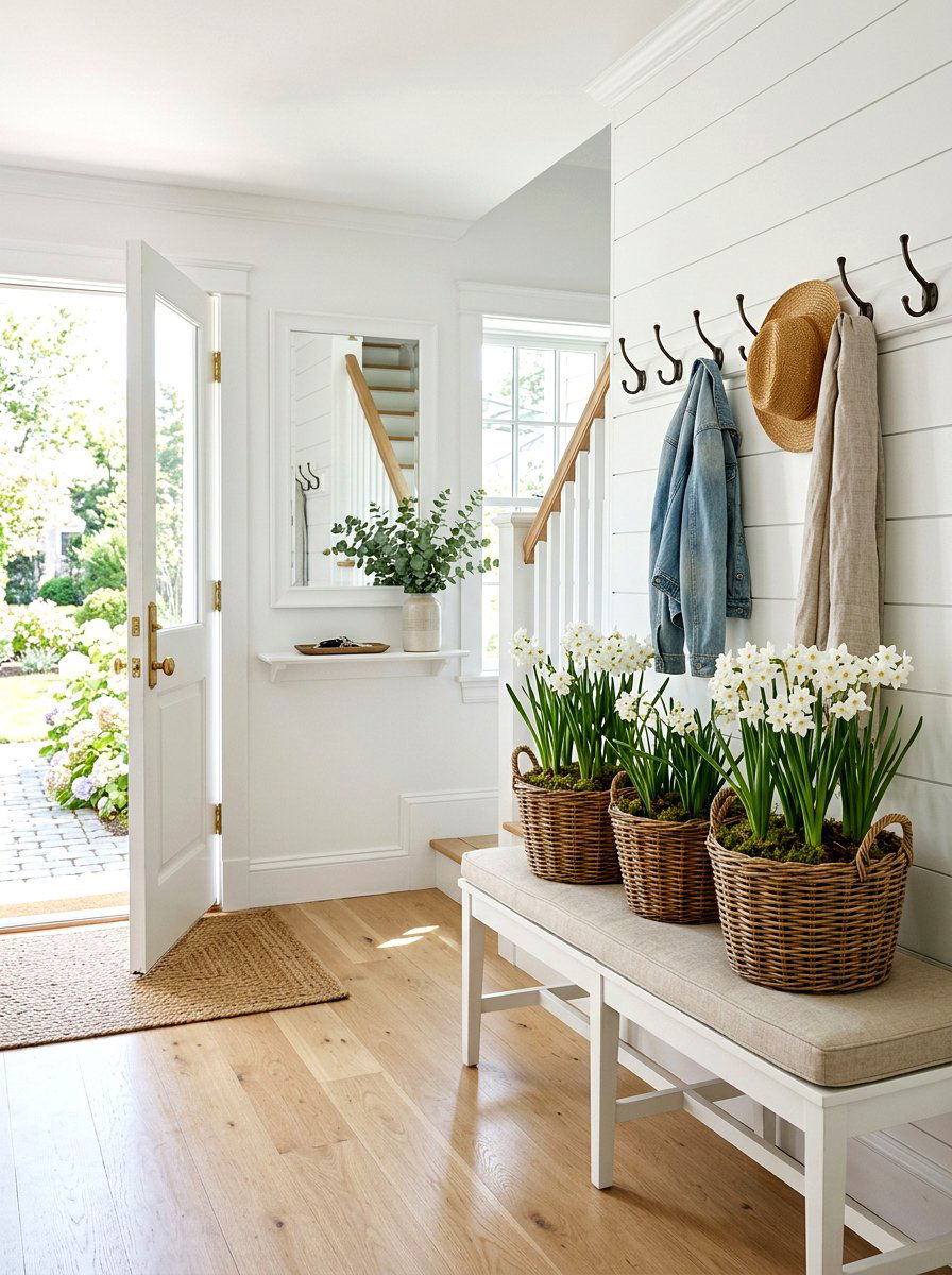 Paperwhites In Wicker Baskets - 25 Spring Paperwhite Ideas
