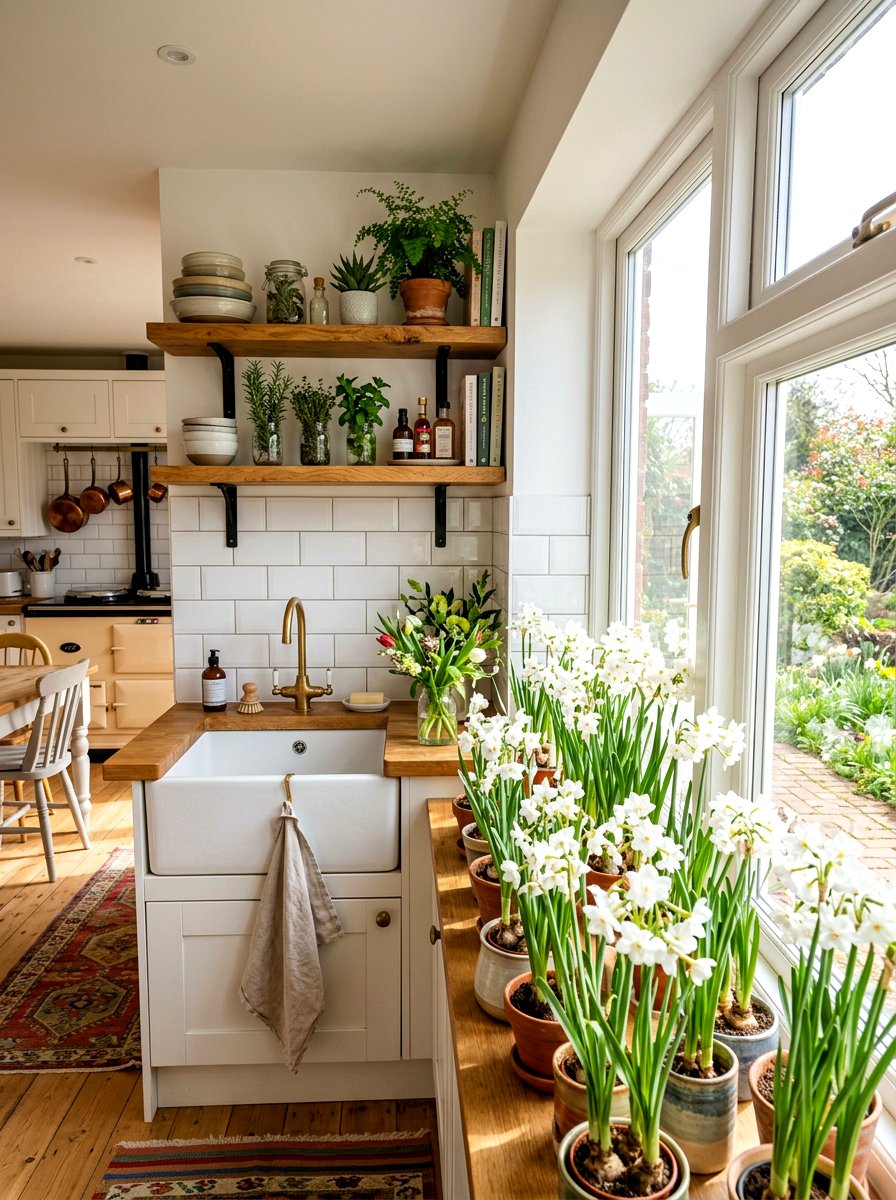 Paperwhites On Kitchen Windowsill - 25 Spring Paperwhite Ideas