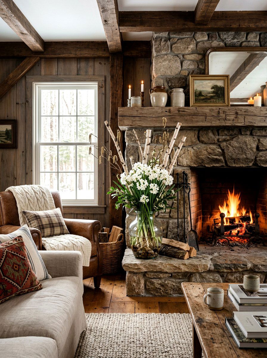 Paperwhites With Birch Branches - 25 Spring Paperwhite Ideas