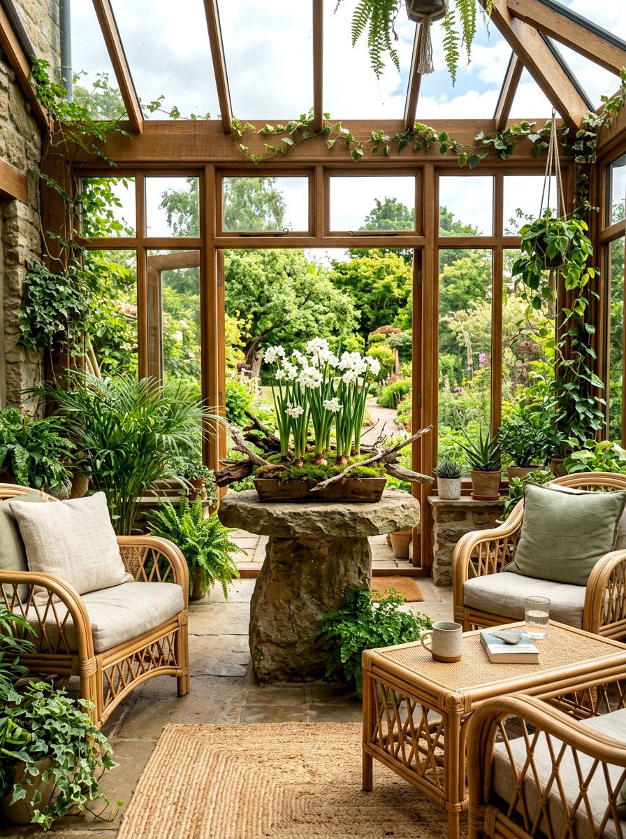 Paperwhites With Moss And Wood - 25 Spring Paperwhite Ideas