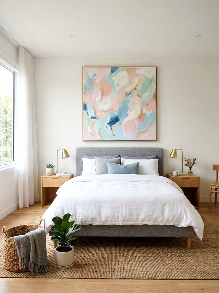 Pastel Abstract Painting - 25 Spring Wall Decor Ideas