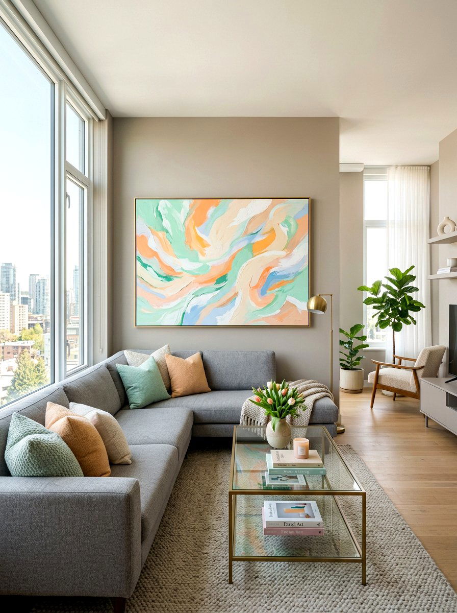 Pastel Abstract Wall Art - 25 Spring Wall Art Ideas