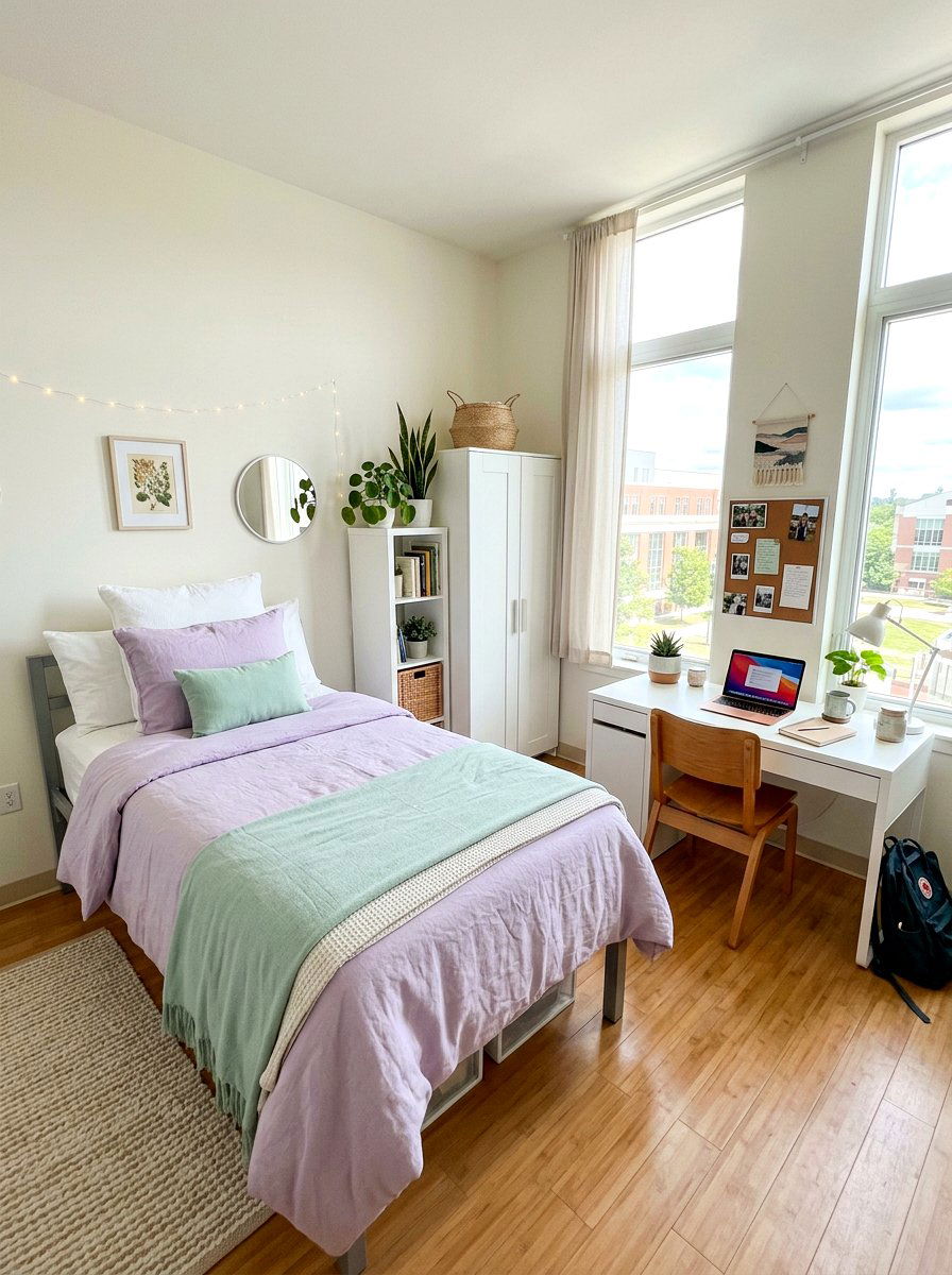 Pastel Bedding - 25 Spring Dorm Room Decor Ideas