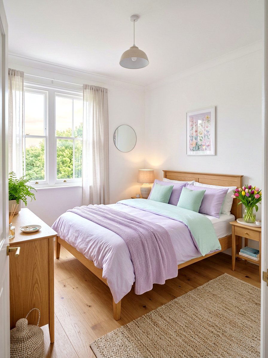 Pastel Bedroom - 25 Spring Model Home Decor Ideas