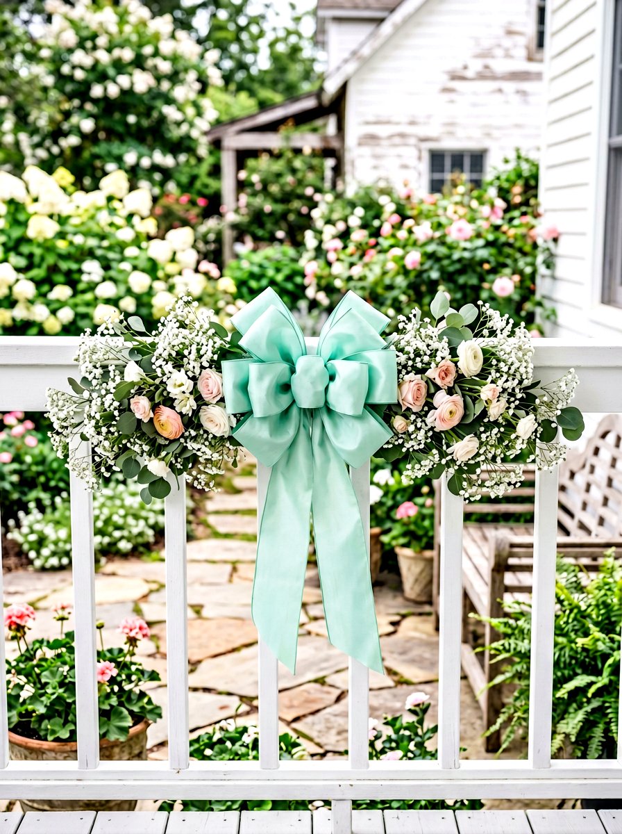 Pastel Bow Swag - 25 Spring Door Swag Arrangement Ideas