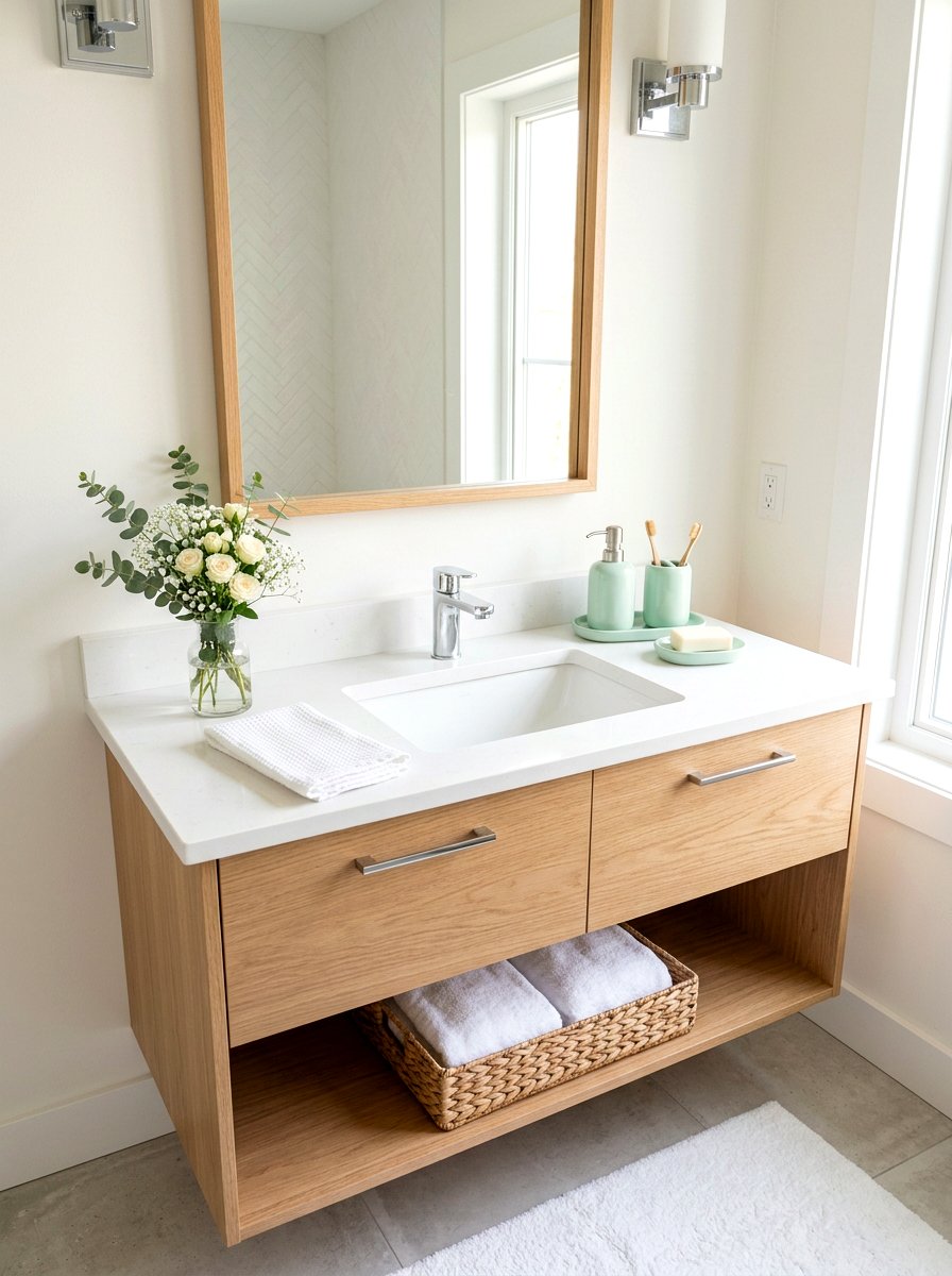 Pastel Ceramic Accessory Set - 25 Spring Bathroom Decor Ideas