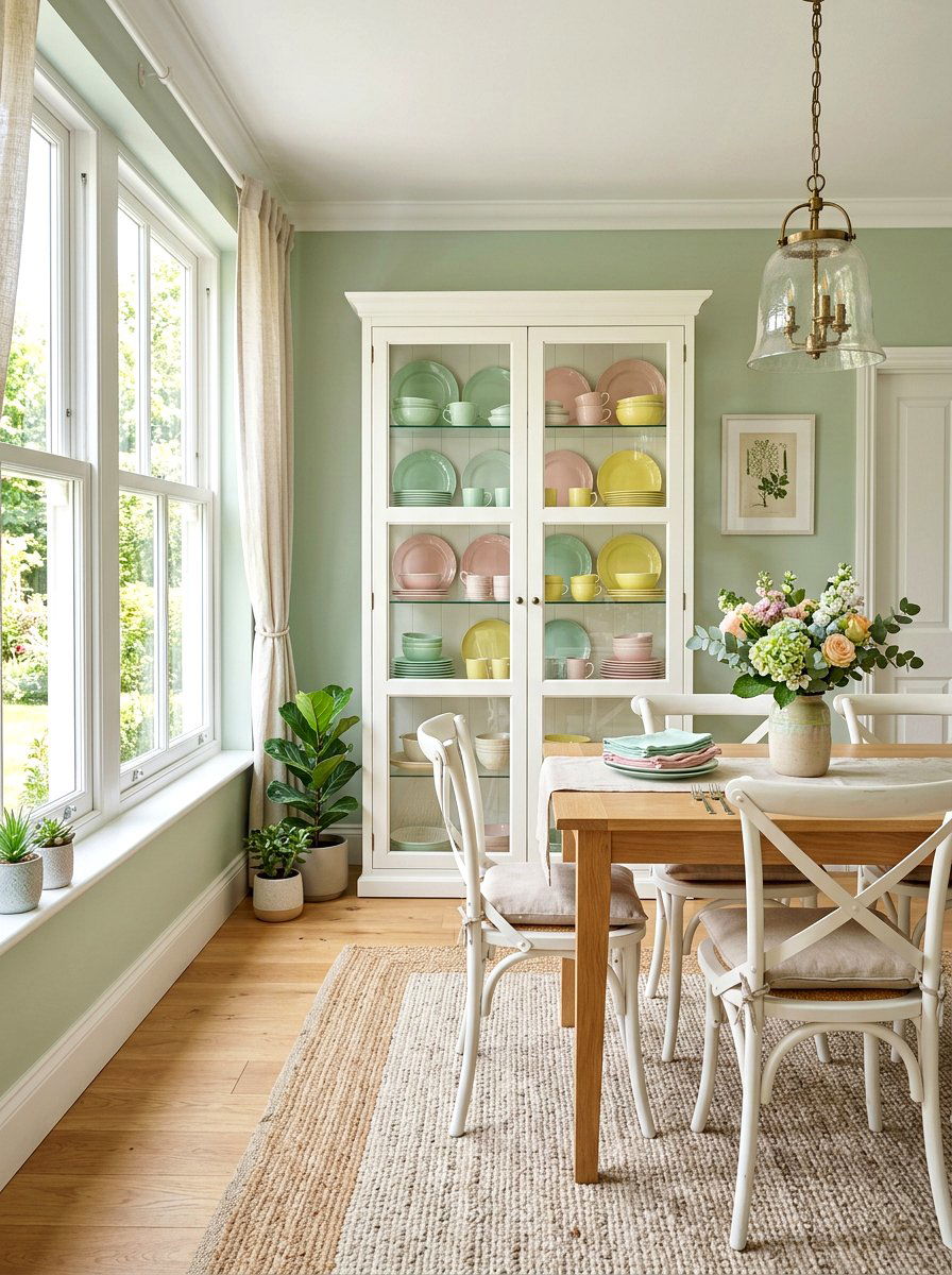 Pastel Ceramic Collection - 25 Spring Curio Cabinet Ideas