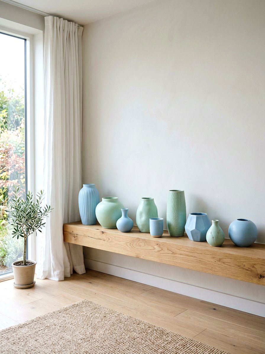 Pastel Ceramic Pottery - 25 Spring Bay Window Decor Ideas