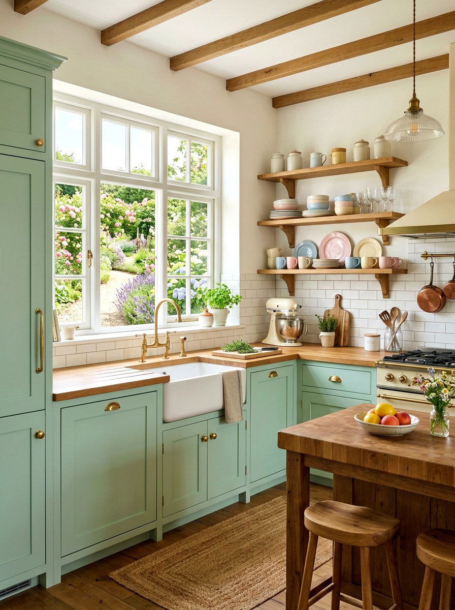 Pastel Cottage Kitchen - 25 Spring Cottage Decor Ideas