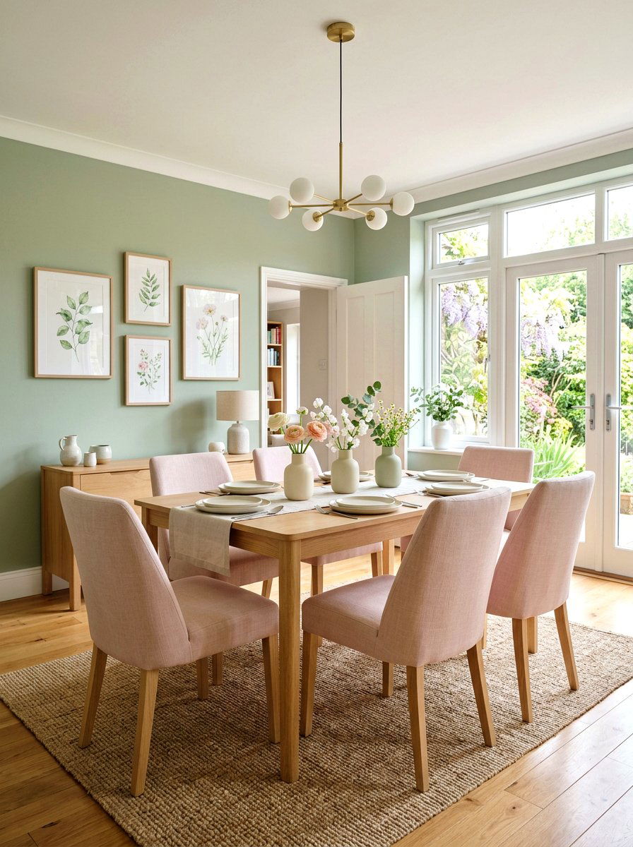 Pastel Dining Room - 25 Spring Dining Room Decor Ideas