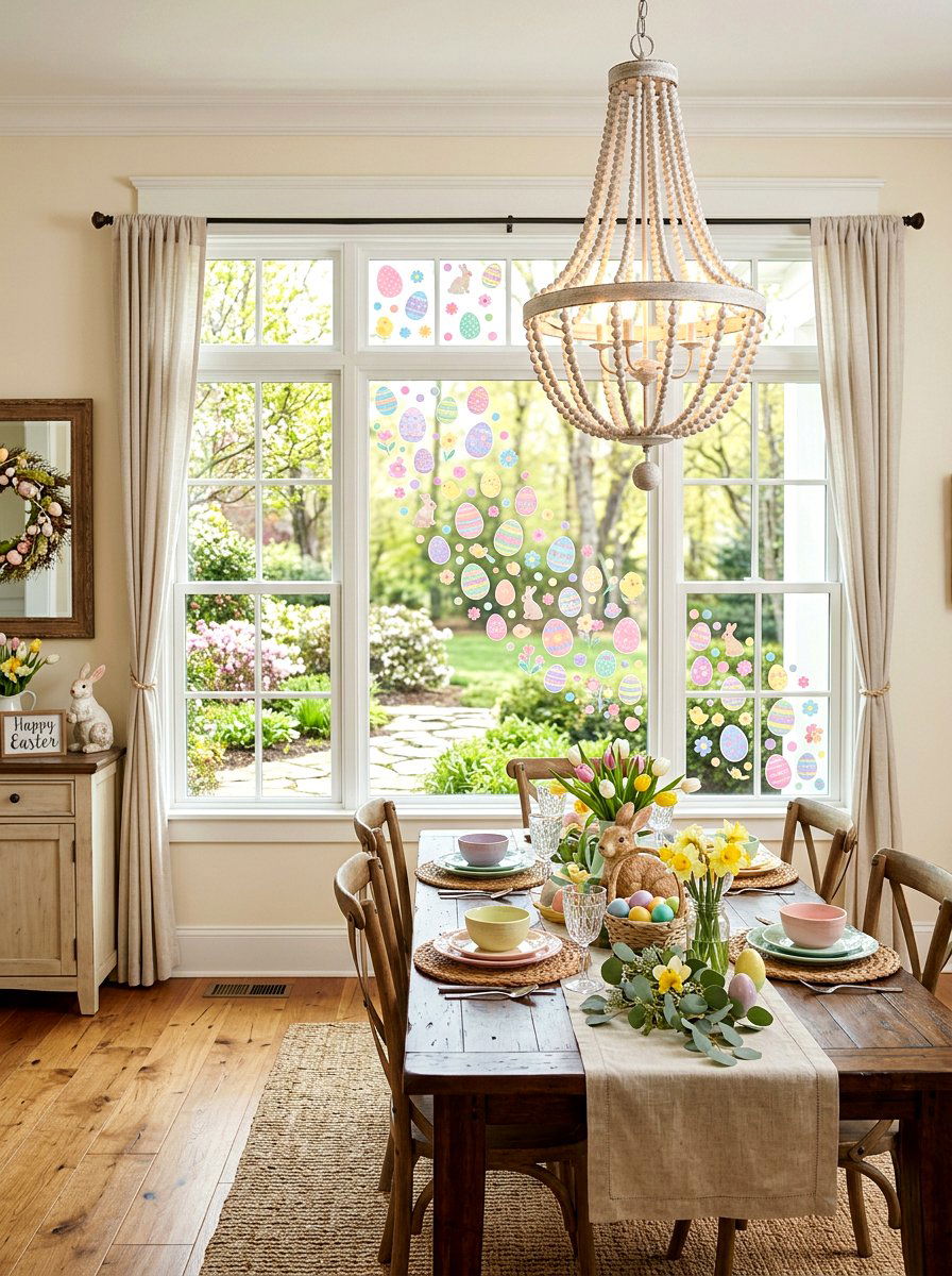 Pastel Easter Egg Clings - 25 Spring Gel Cling Ideas