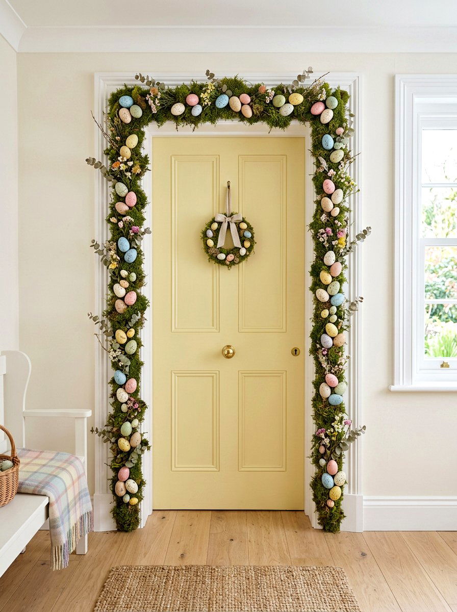 Pastel Egg Garland - 25 Spring Door Garland Ideas
