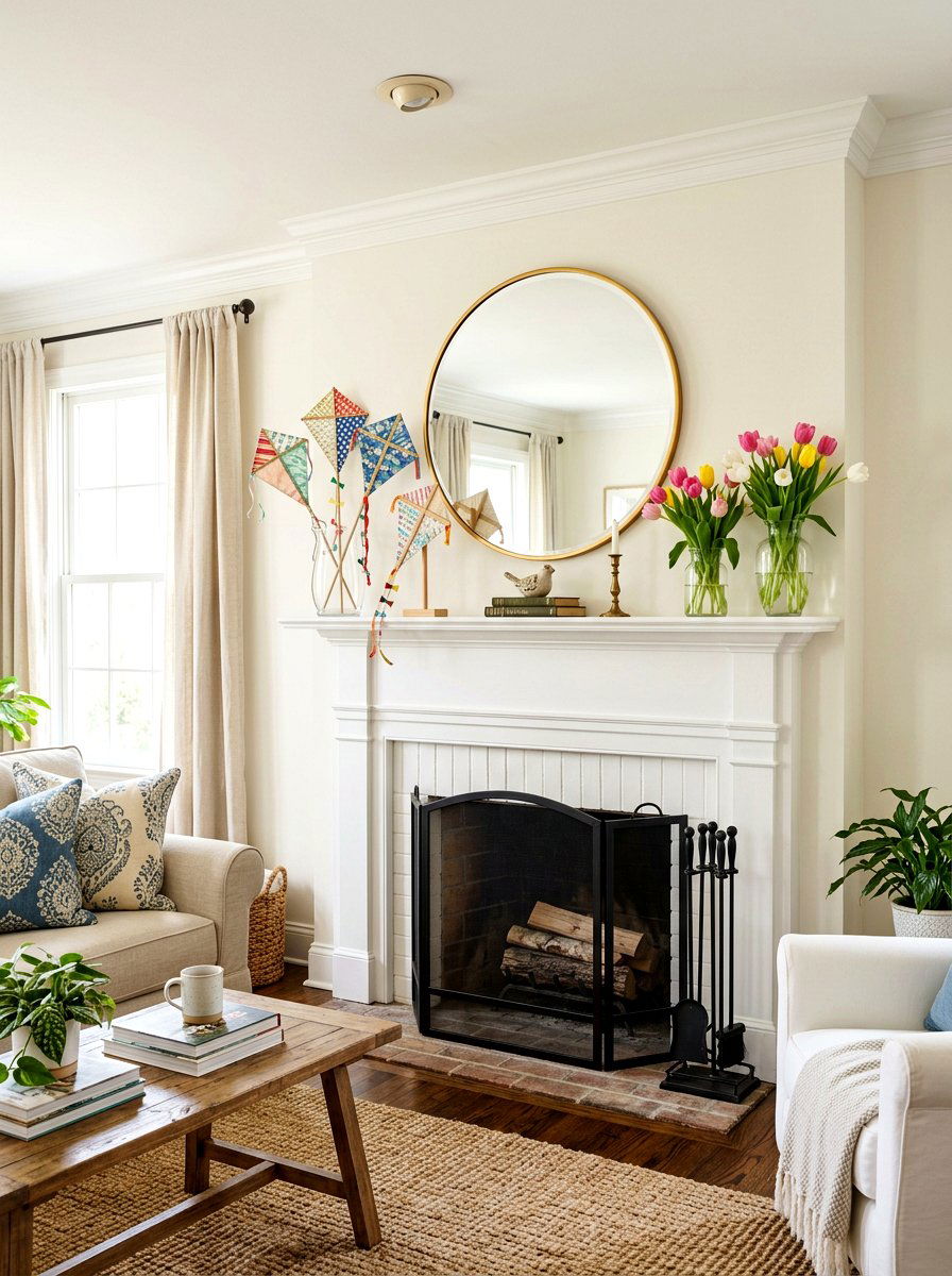 Pastel Fabric Kite Wall Art - 25 Spring Kite Decor Ideas