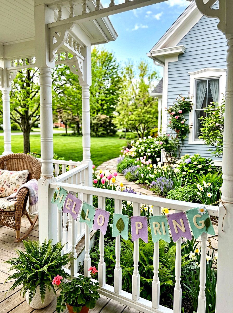 Pastel Felt Banner - 25 Spring Bunting Ideas