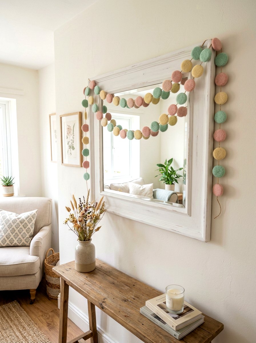 Pastel Felt Garland - 25 Spring Toddler Room Decor Ideas