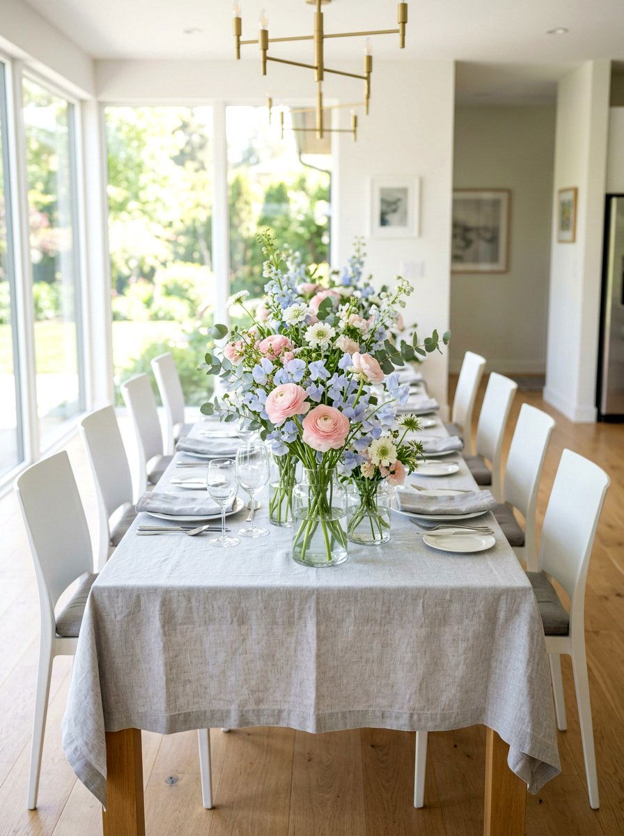 Pastel Floral Centerpiece - 25 Spring Table Decor Ideas