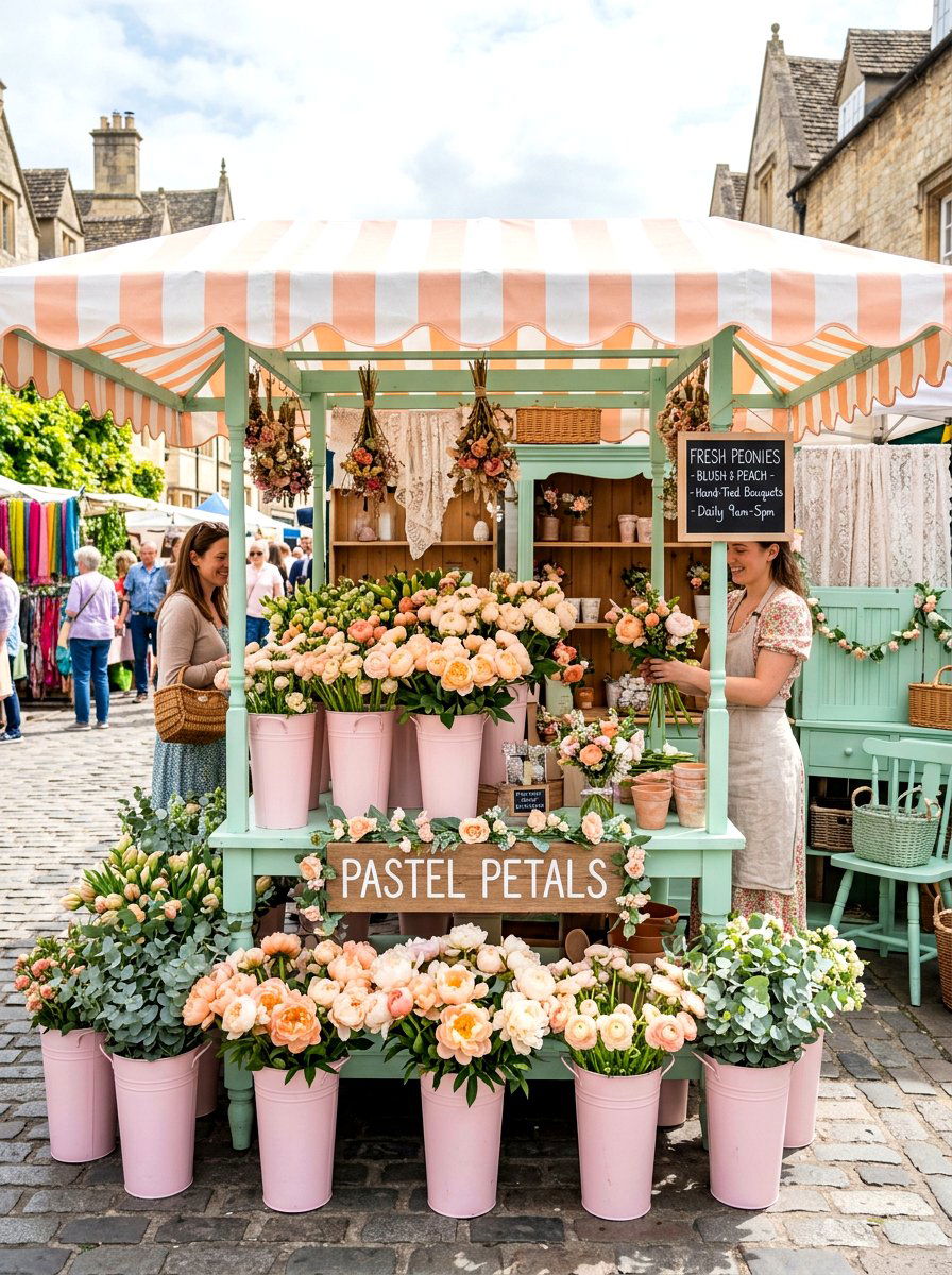 Pastel Flower Market Theme - 25 Spring Flower Market Ideas