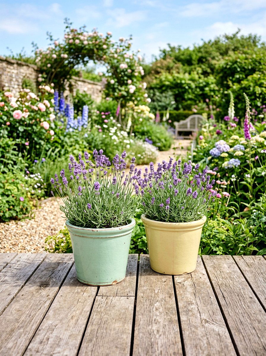 Pastel Flower Pot - 25 Spring Patio Door Decor Ideas