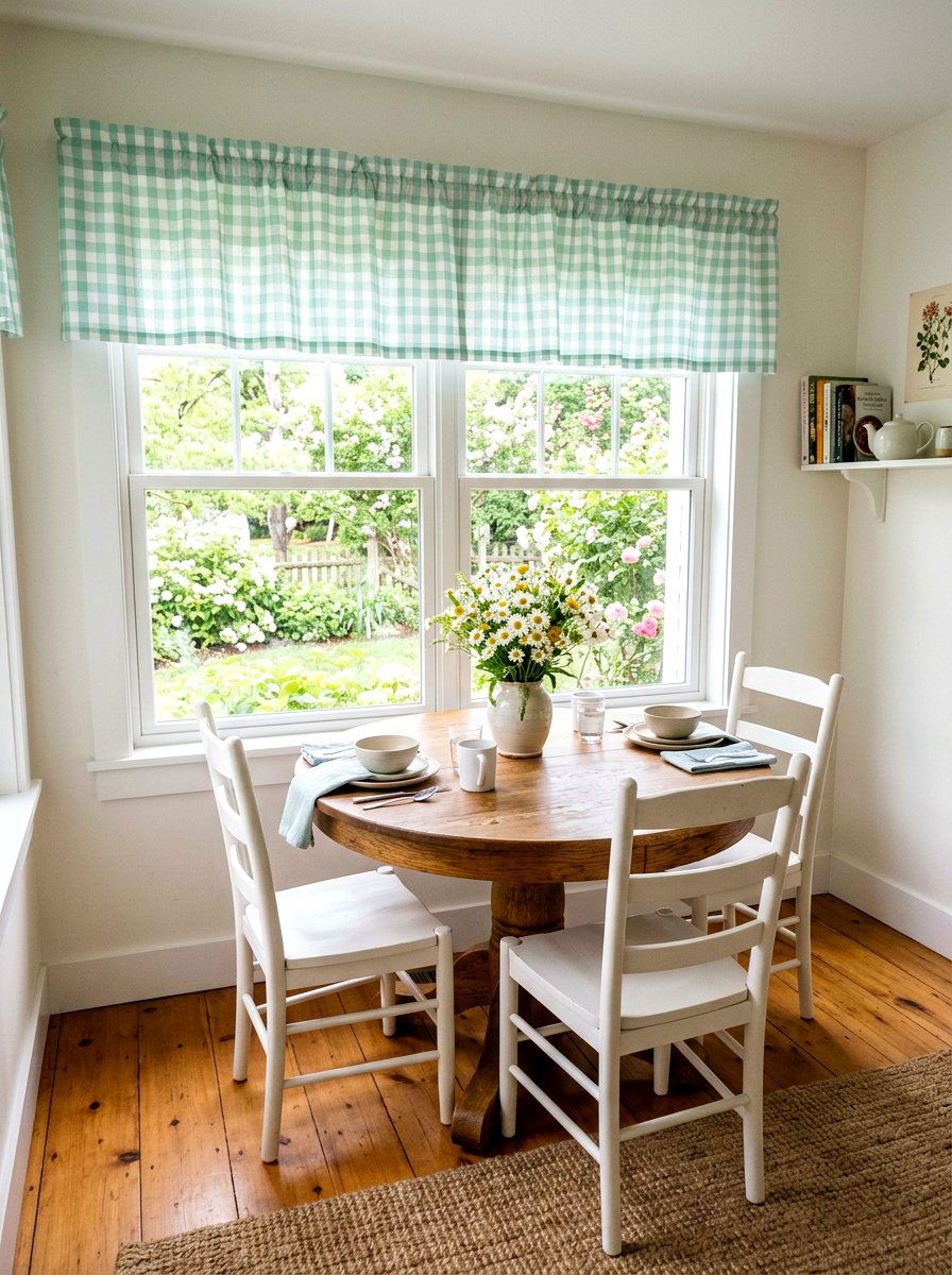 Pastel Gingham Valance - 25 Spring Valance Ideas