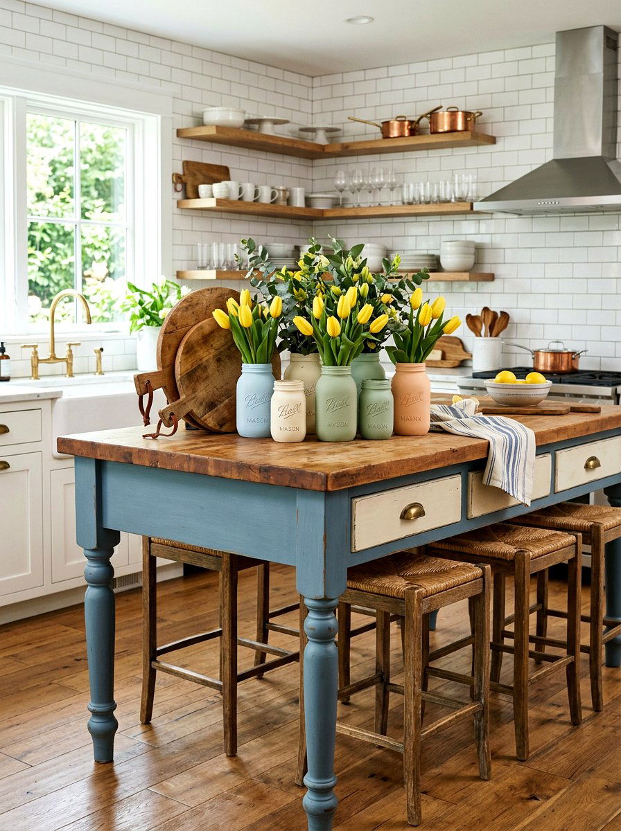 Pastel Glass Mason Jar - 25 Spring Paint Craft Ideas