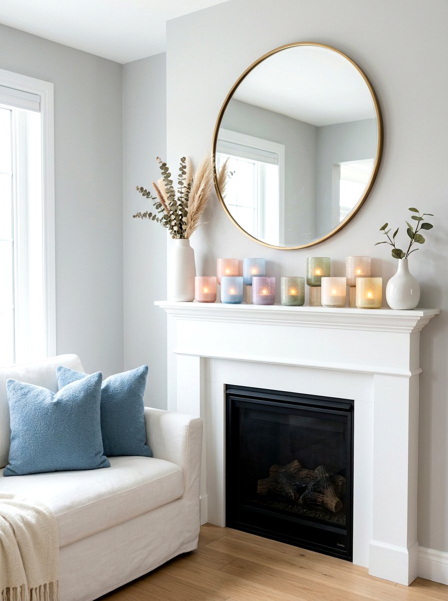 Pastel Glass Votive - 25 Spring Votive Candle Ideas