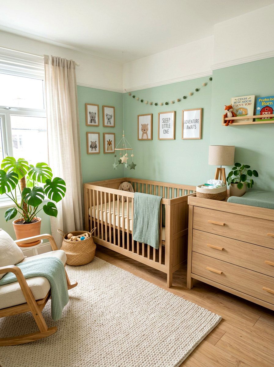 Pastel Green Nursery - 25 Spring Nursery Decor Ideas