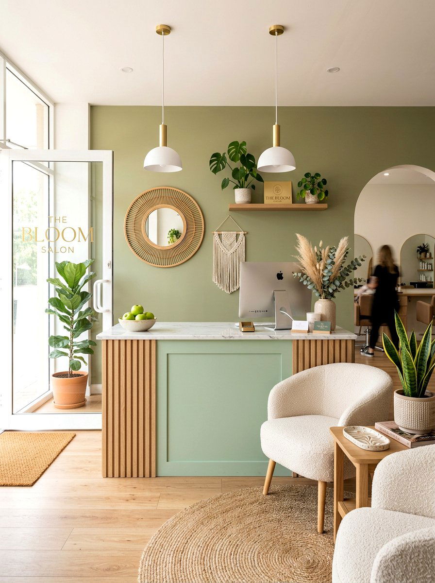 Pastel Green Reception - 25 Spring Salon Decor Ideas