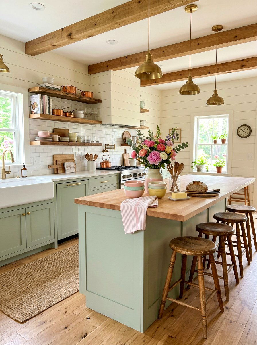 Pastel Kitchen Vignette - 25 Spring Teacup Decor Ideas