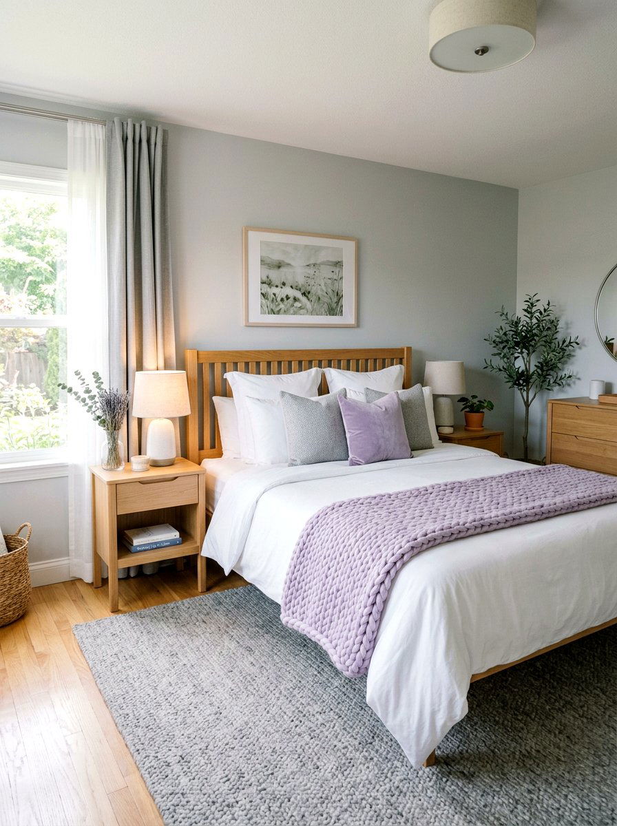 Pastel Knit Bed Runner - 25 Spring Knit Decor Ideas