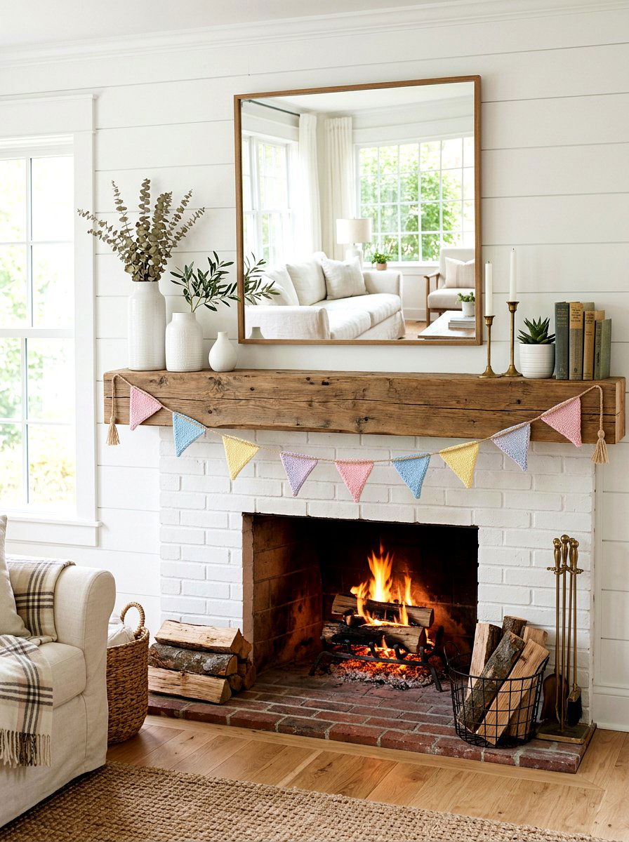 Pastel Knit Garland - 25 Spring Knit Decor Ideas