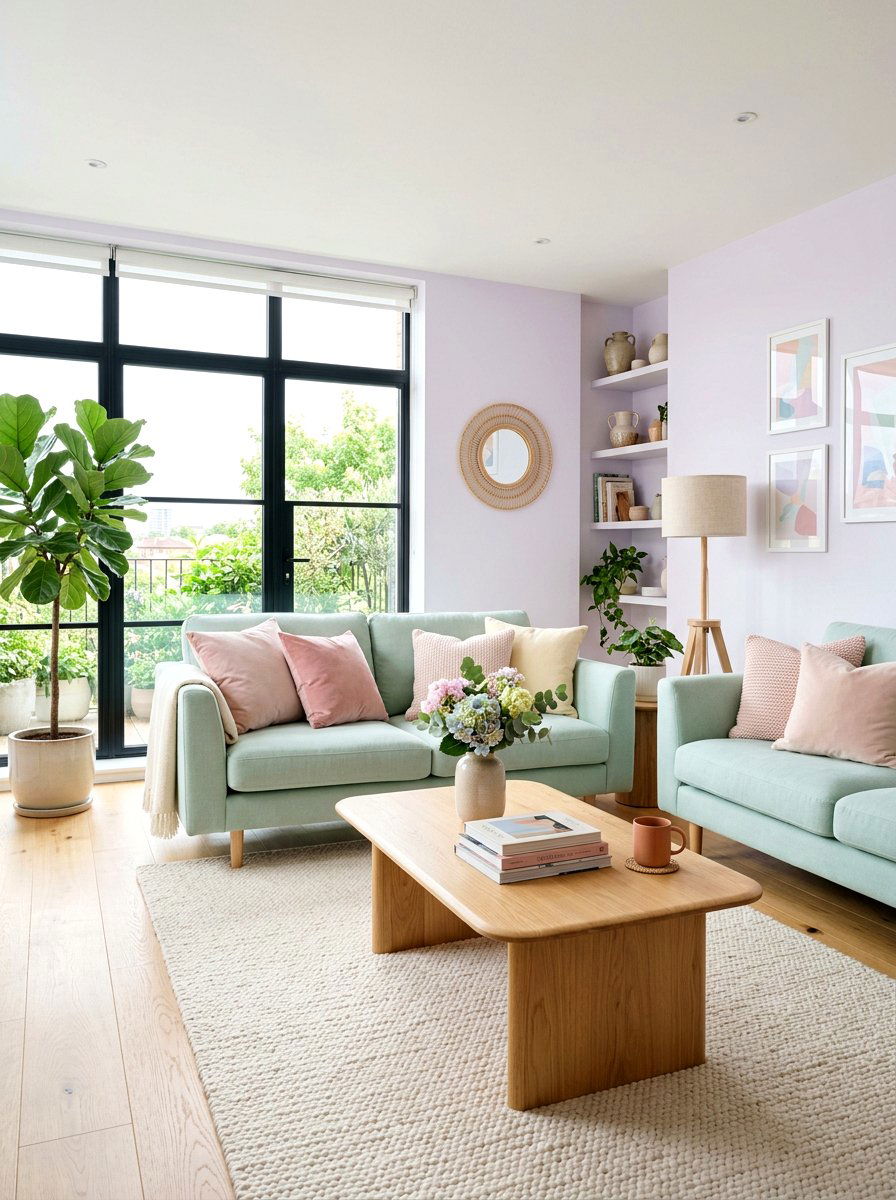 Pastel Living Room - 25 Spring Refresh Ideas for Home