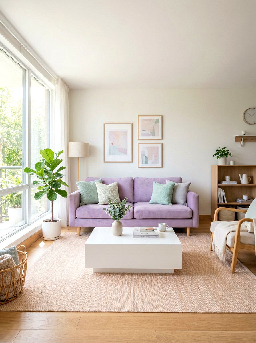 Pastel Living Room - 25 Spring Room Makeover Ideas
