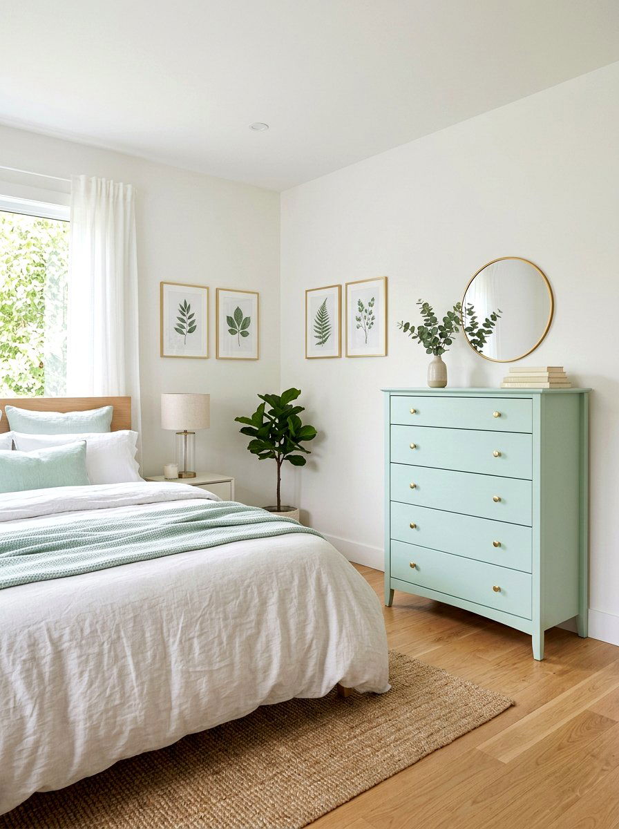 Pastel Mint Dresser - 25 Spring Painted Furniture Ideas