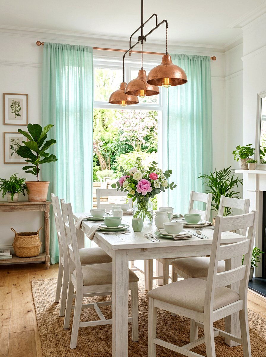 25 Airy Spring Dining Room Curtain Ideas to Let the Light In