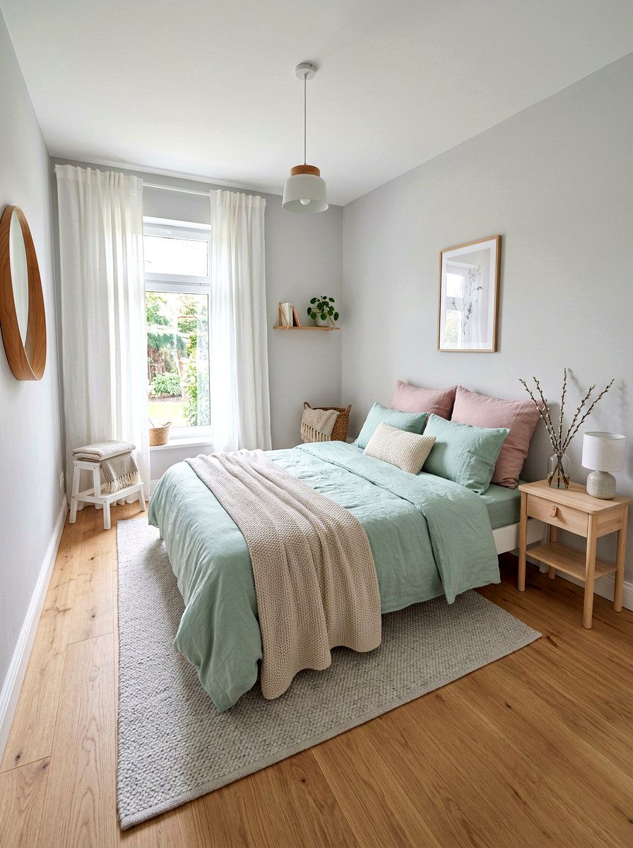 Pastel Nordic Bedroom - 25 Spring Scandinavian Decor Ideas