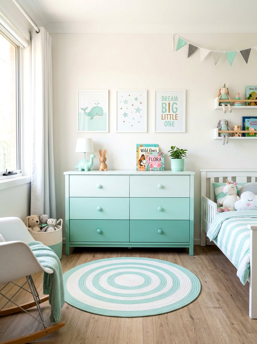Pastel Ombre Dresser - 25 Spring Painted Furniture Ideas