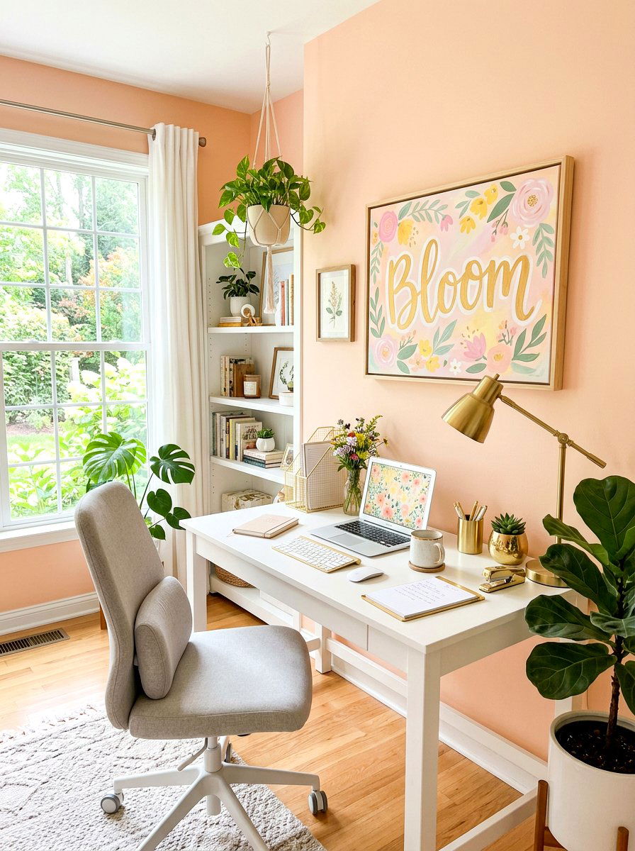 Pastel Painted Canvas Sign - 25 Spring DIY Sign Ideas