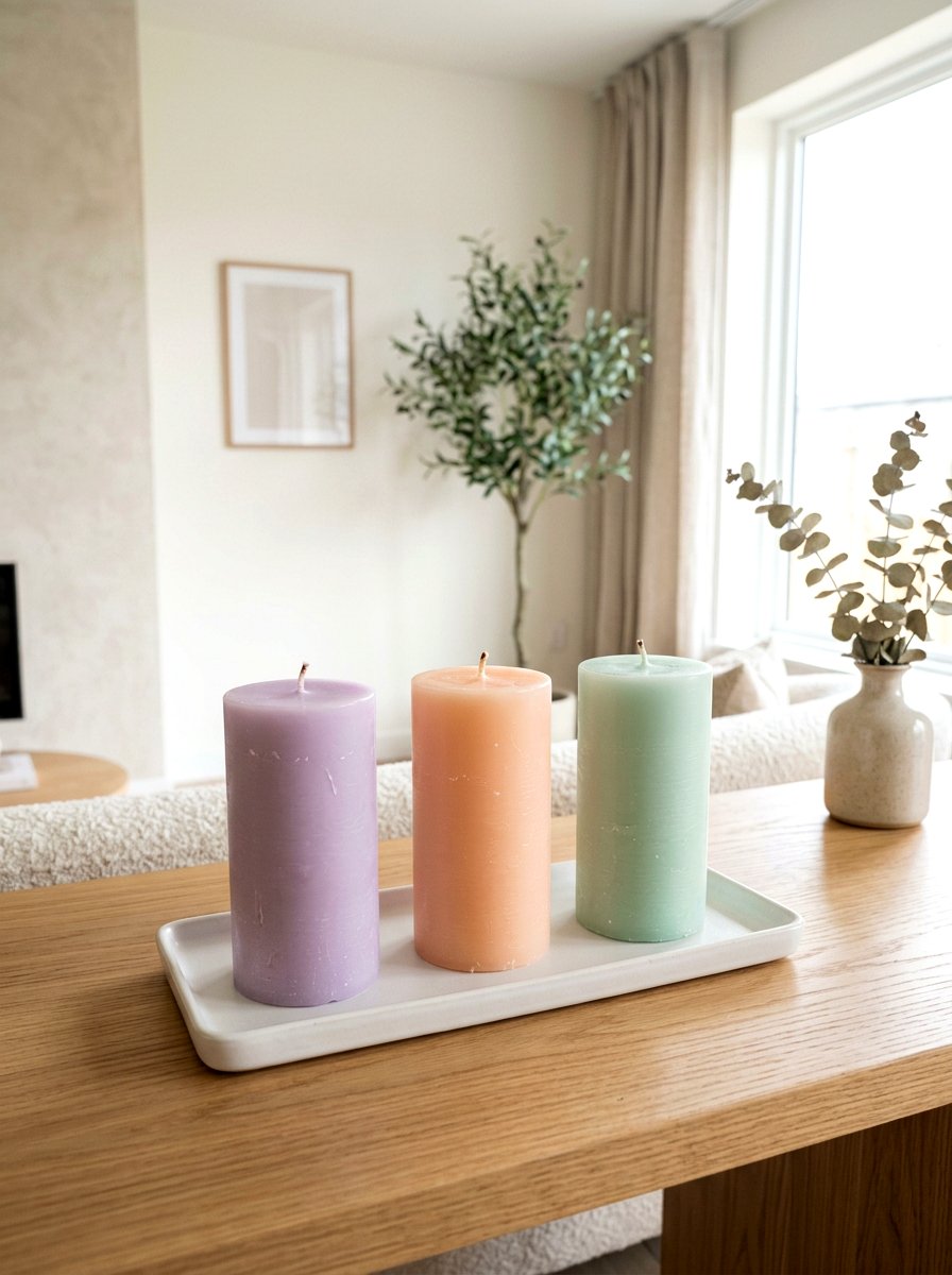 Pastel Pillar Candle Color Palette - 25 Spring Candle Centerpiece Ideas