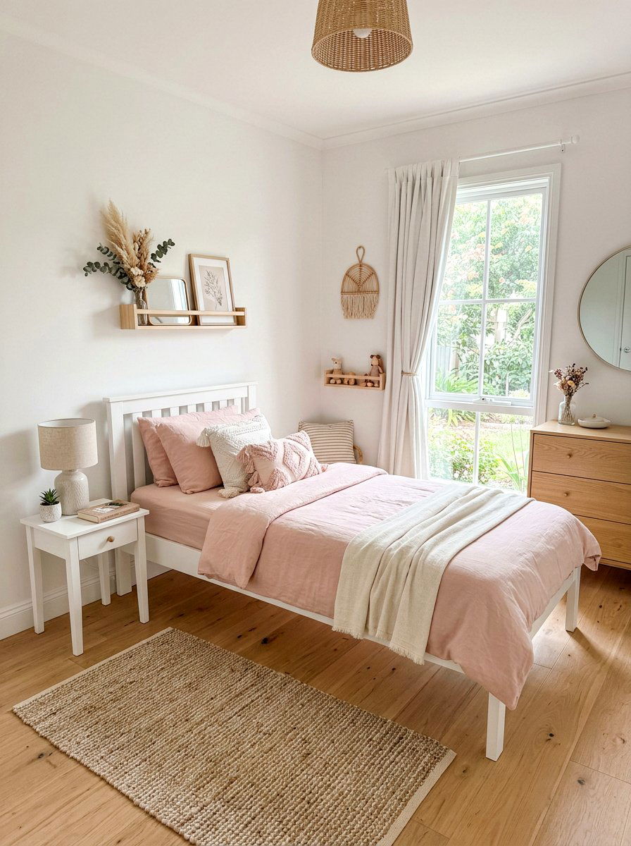 Pastel Pink Bedding - 25 Spring Girl Room Decor Ideas