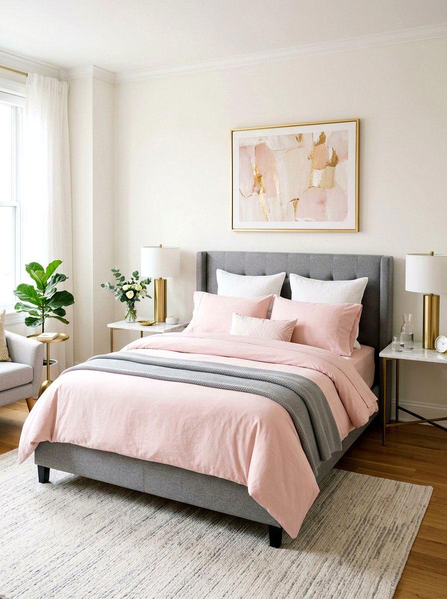 Pastel Pink Cotton Sheets - 25 Spring Bedding Ideas