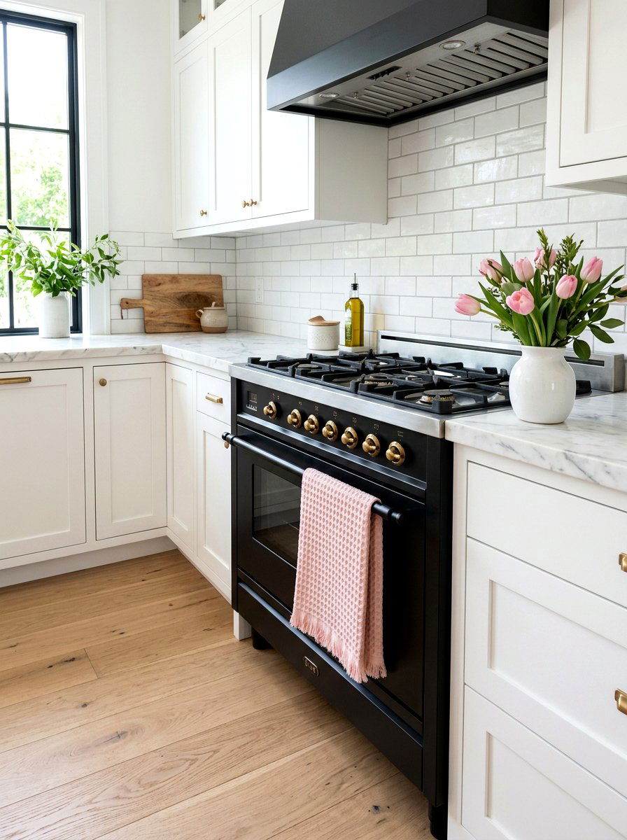 Pastel Pink Waffle Weave - 25 Spring Kitchen Towel Ideas